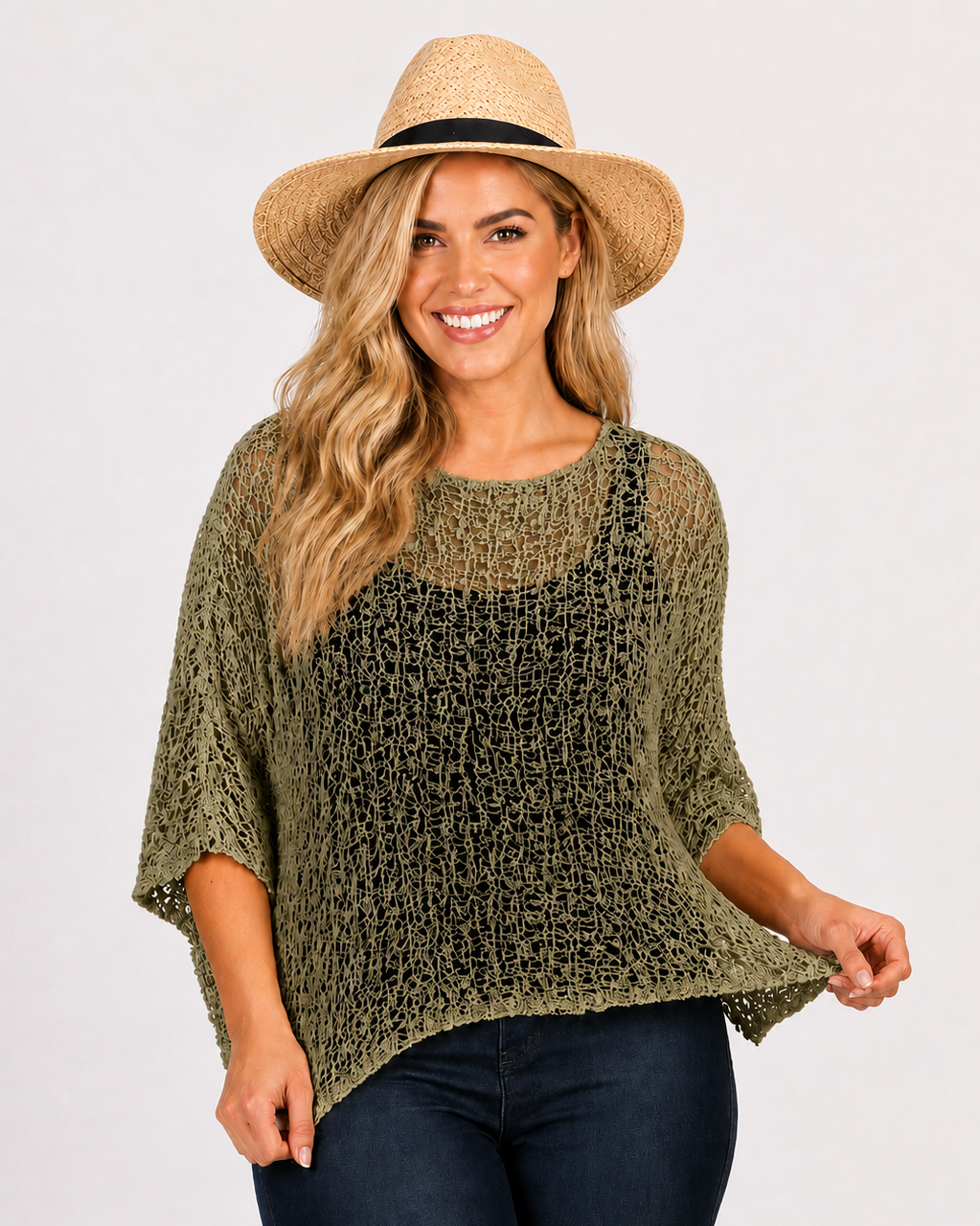 POPCORN KNIT OVERSIZED TOP