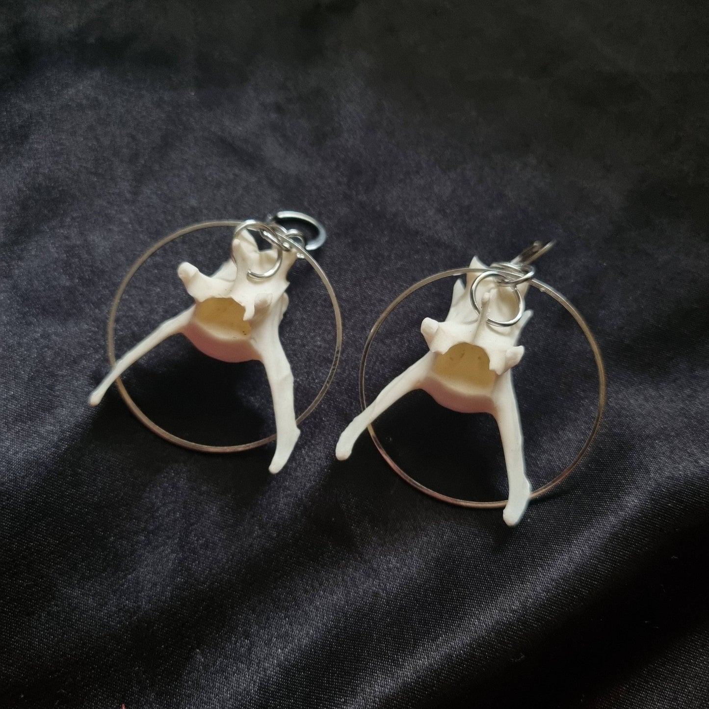 Fox Bone Hoop Earrings