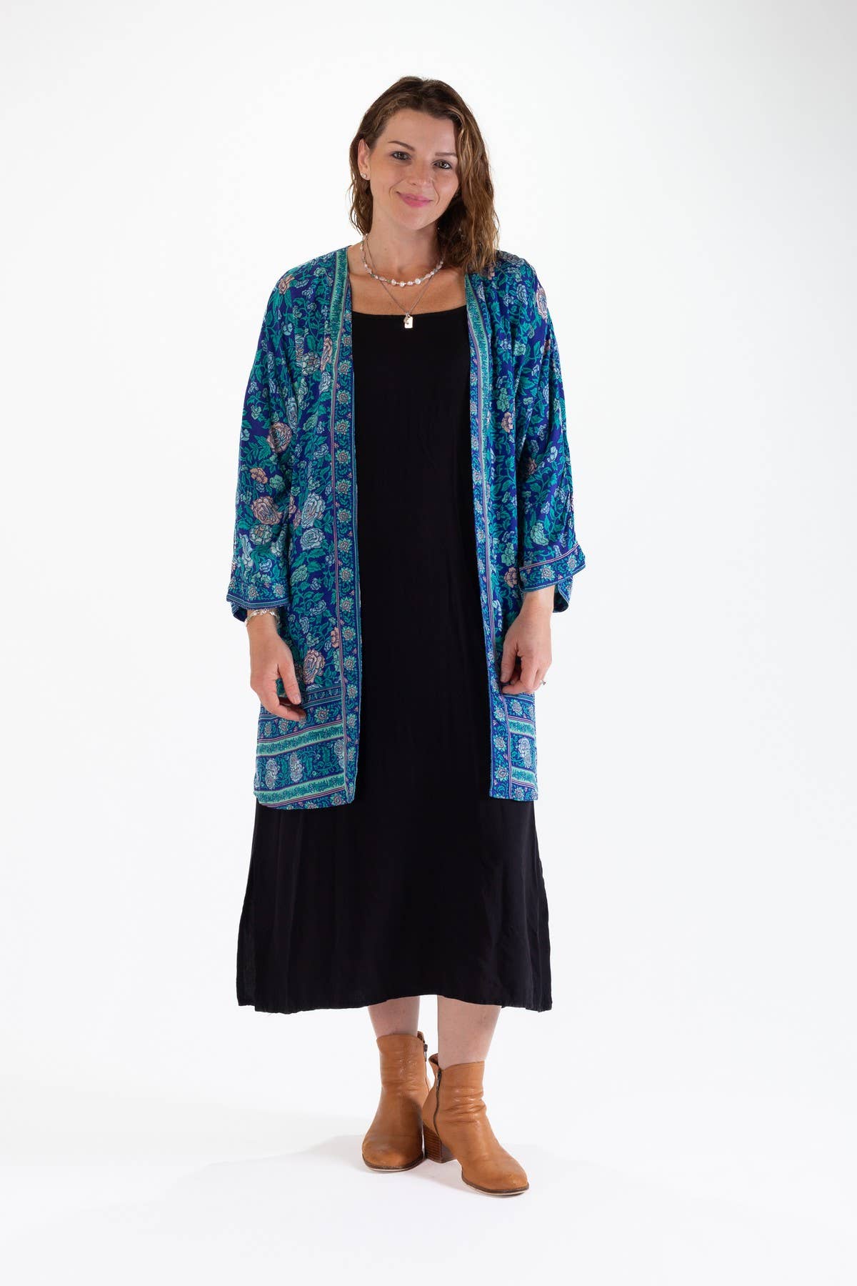 DKM SHORT KIMONO - ROSE PRINT