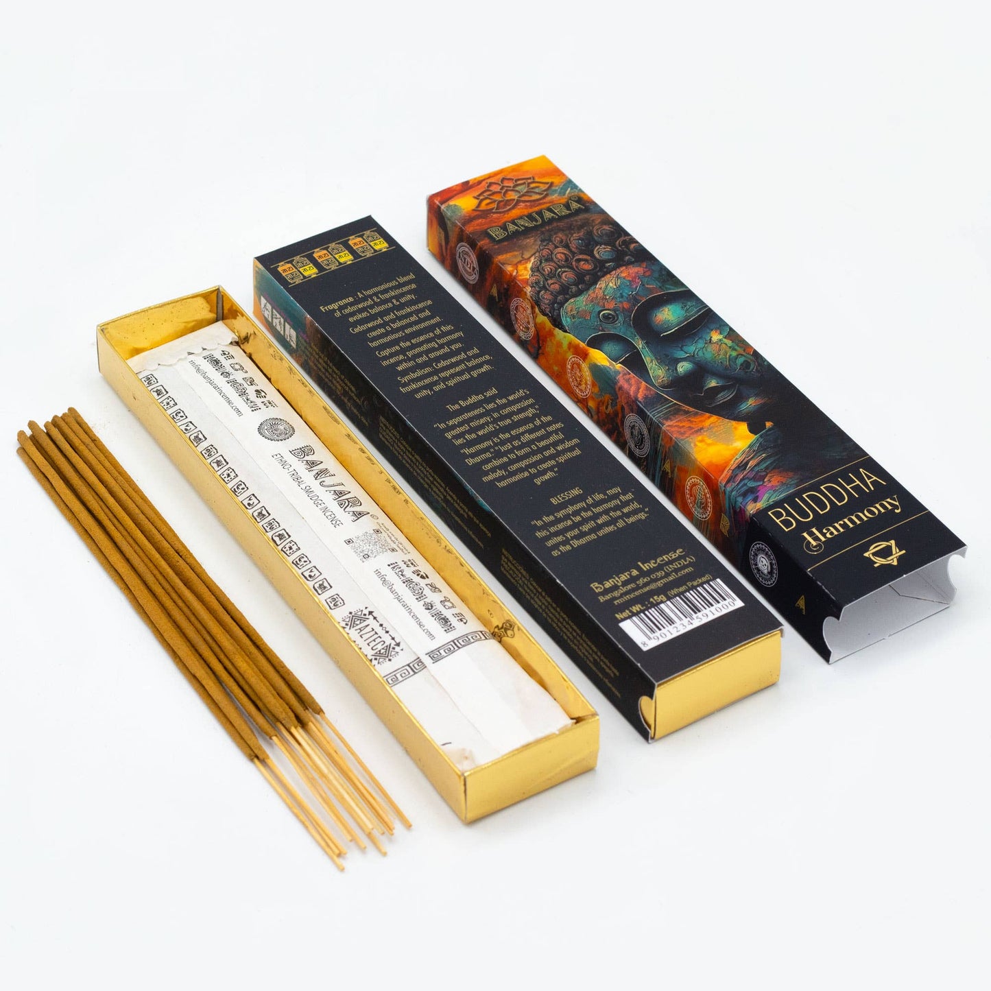 Harmony Buddha Incense Sticks 15gms Banjara