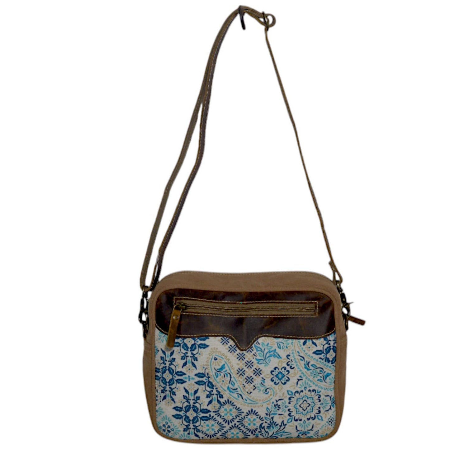 Canvas & Leather Small Crossbody Lipoz Wrislet Bag