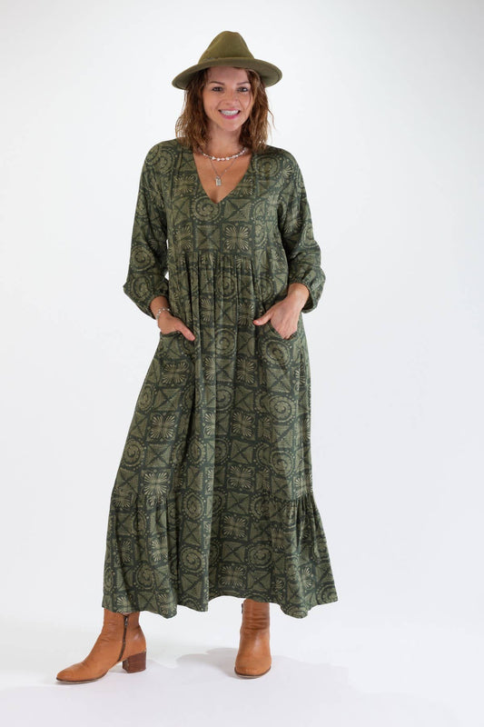 OHIO MAXI DRESS WITH FRILL