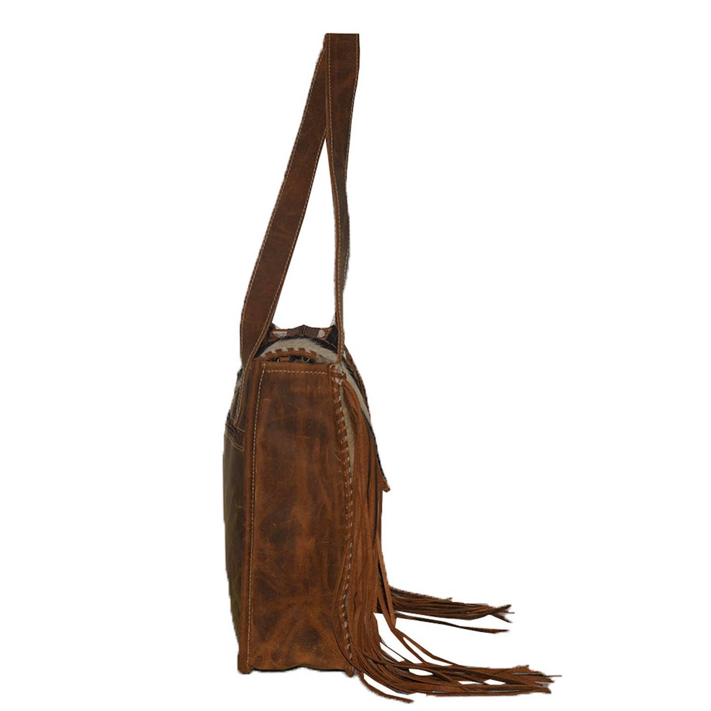 Leather Hairon Harry Messenger Bag