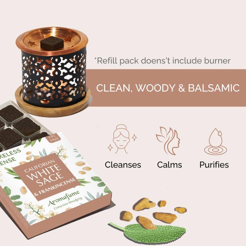 California White Sage & Frankincense Incense Bricks Refill P