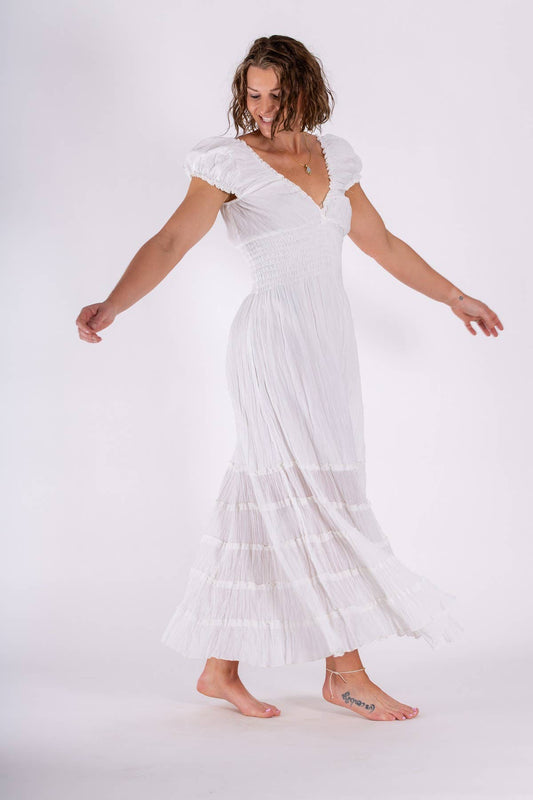 GODDESS DRESS IN CHEESECLOTH COTTON