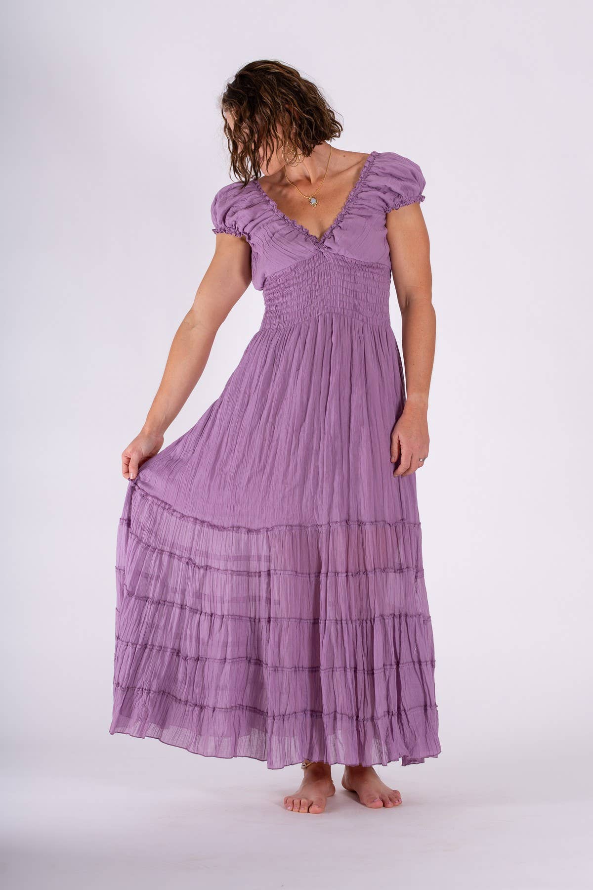 GODDESS DRESS IN CHEESECLOTH COTTON