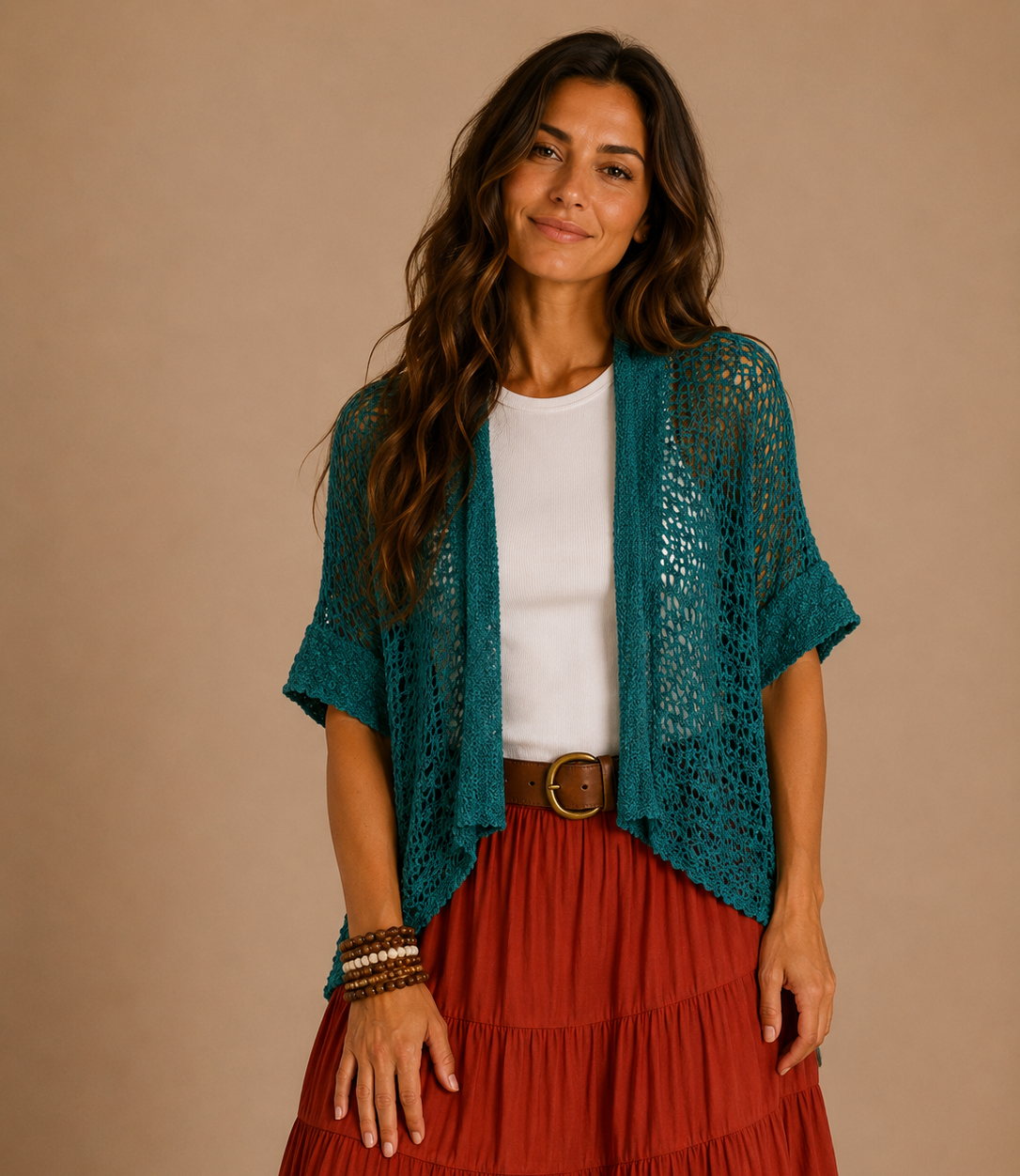 POPCORN KNIT CARDY/SHRUG