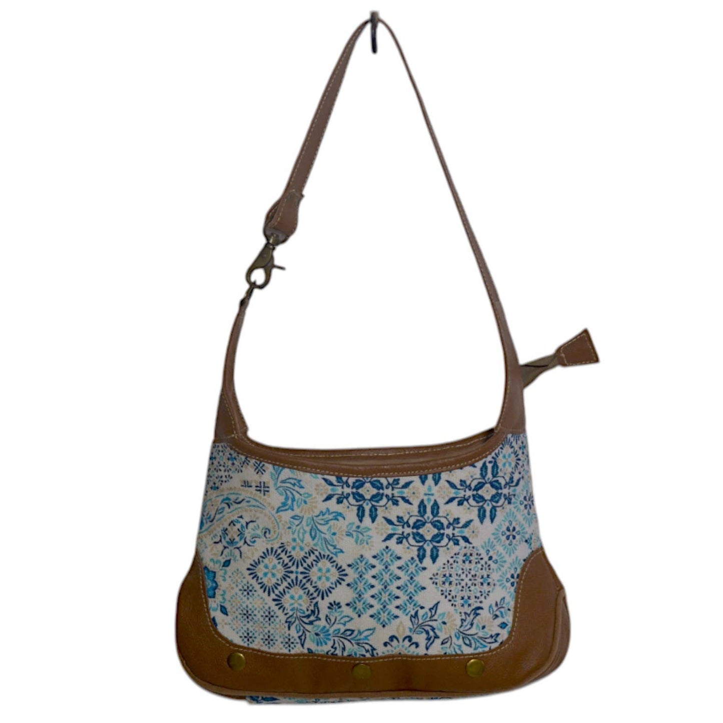 Canvas & Leather Small Shoulder Dash Wrislet Bag