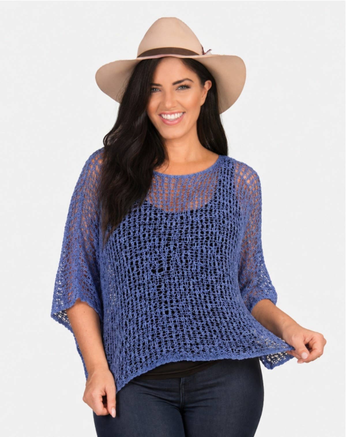 POPCORN KNIT OVERSIZED TOP