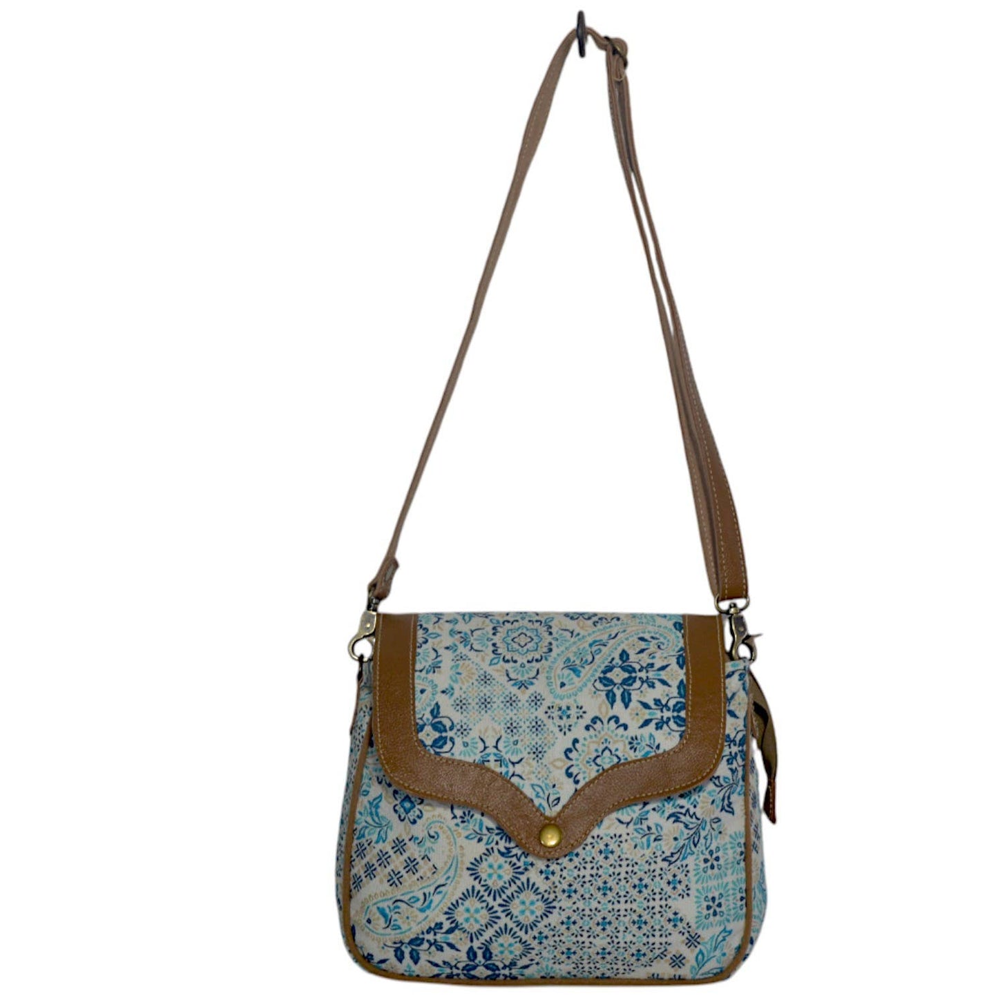 Canvas & Leather Gyrpo Small Crossbody Wrislet Bag