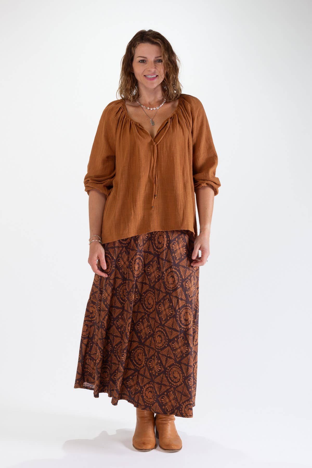 ROSE GYPSY BLOUSE IN COTTON