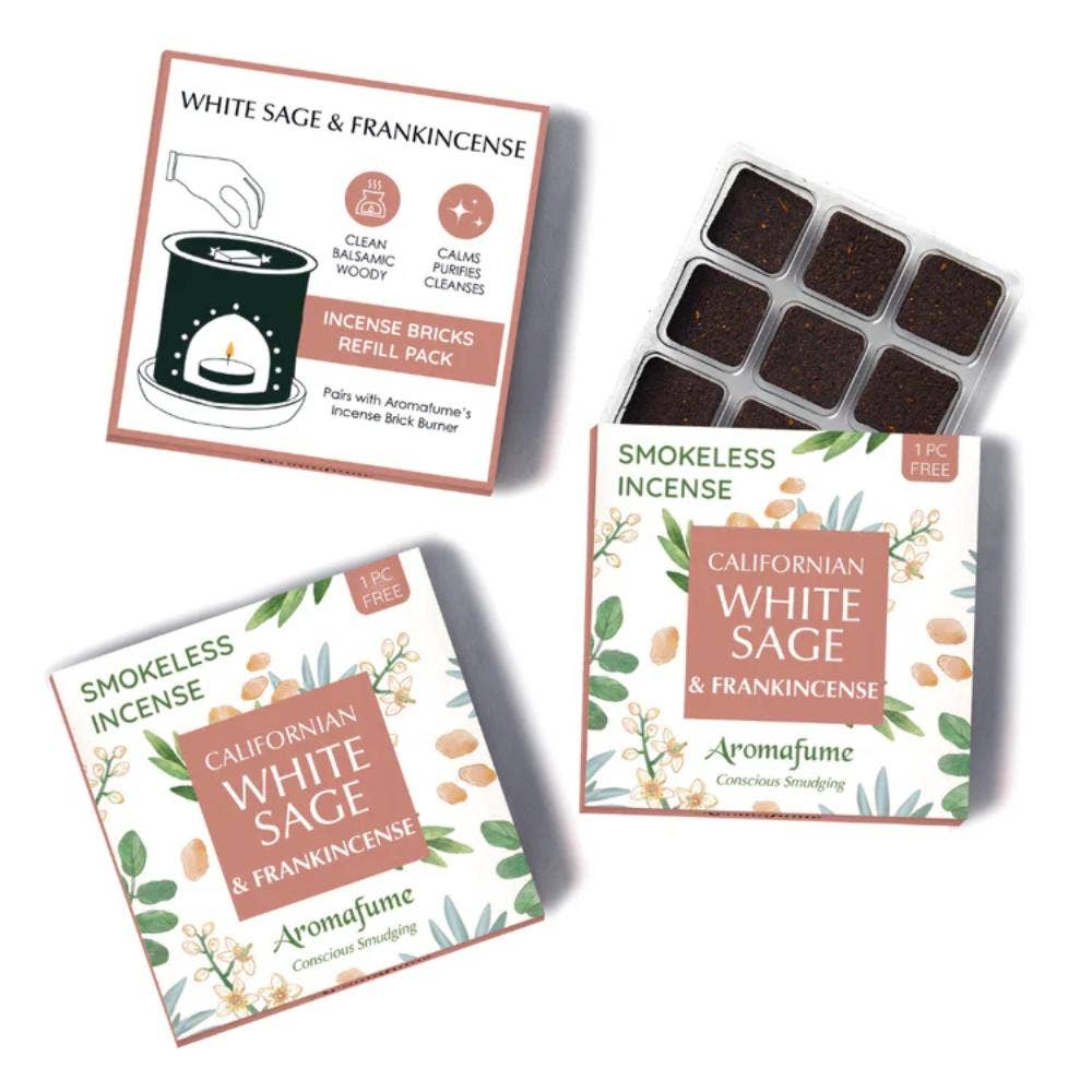 California White Sage & Frankincense Incense Bricks Refill P