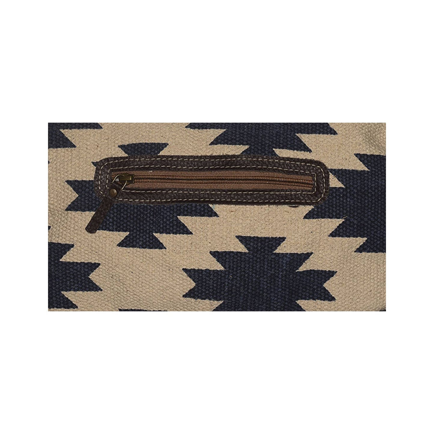 Canvas Rug & Leather Jello Shoulder Bag