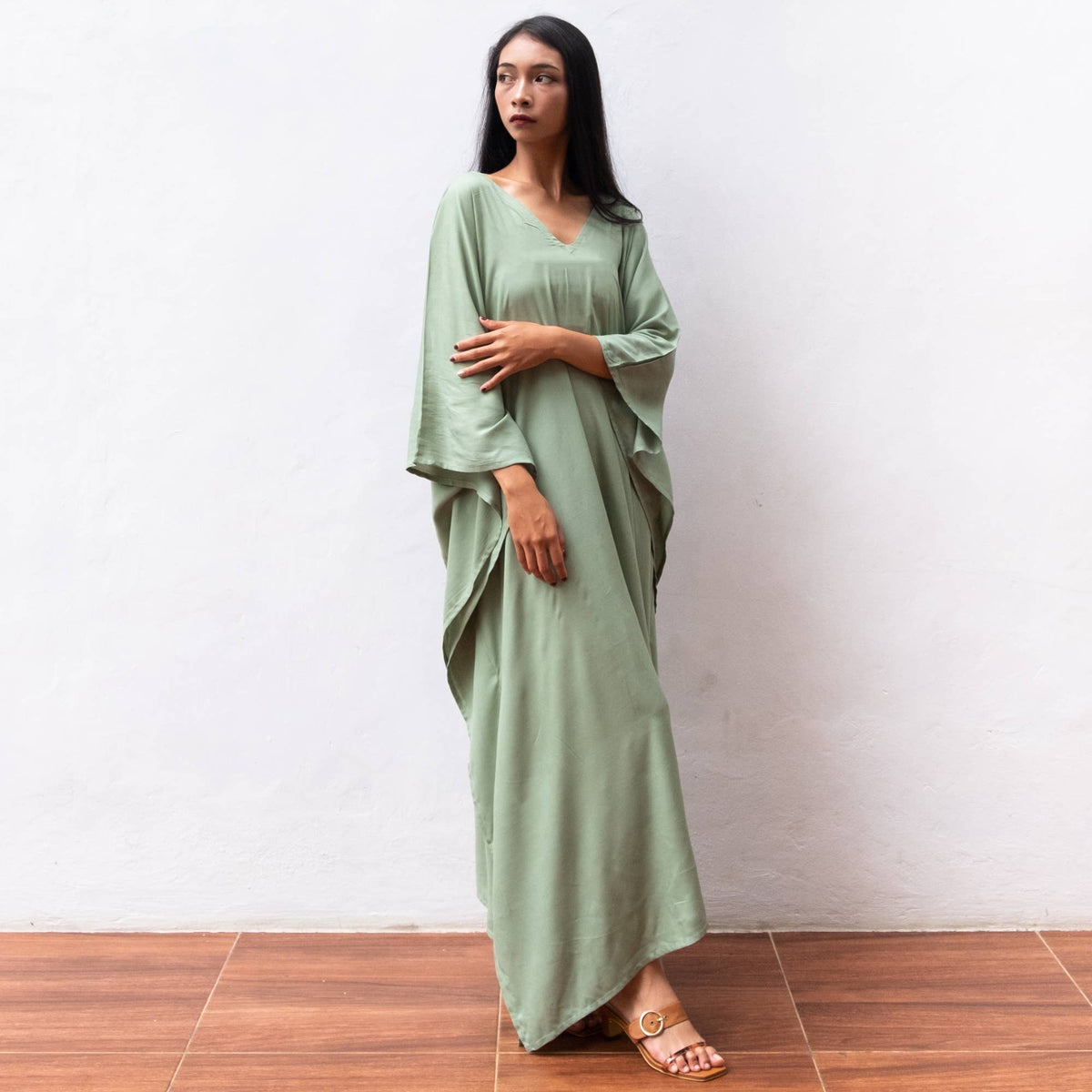 Classic Kaftan Dress (Sage) Sun Lounge Resort Wear Maternity