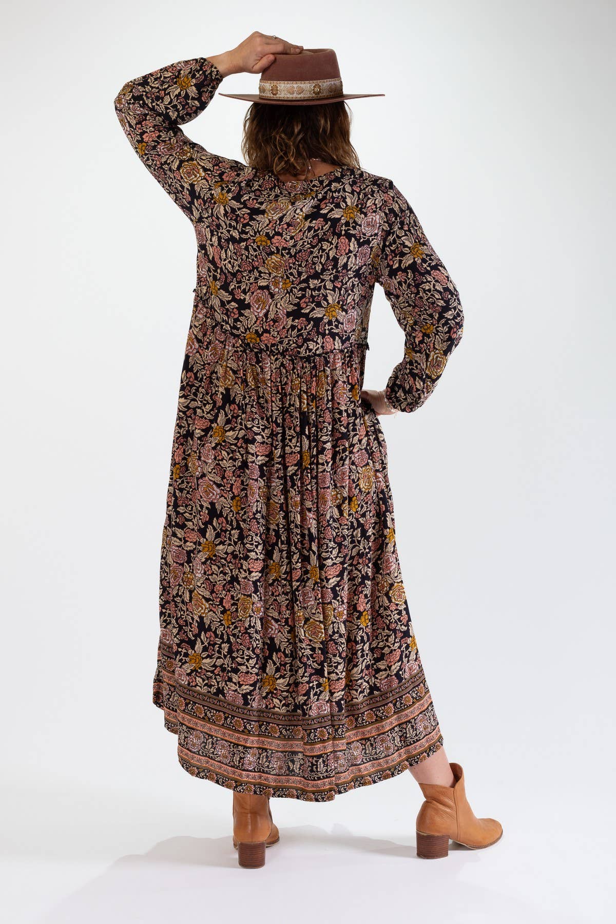 MILA MAXI DRESS - ROSE PRINT