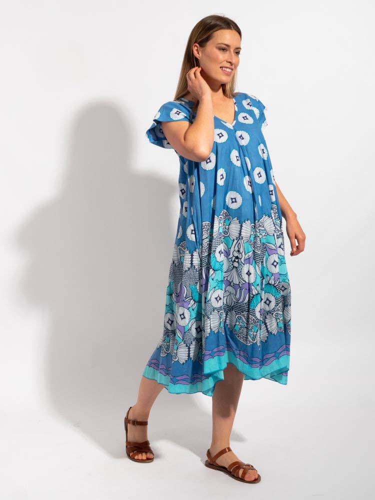 Maheno Dress In Blue Lotus