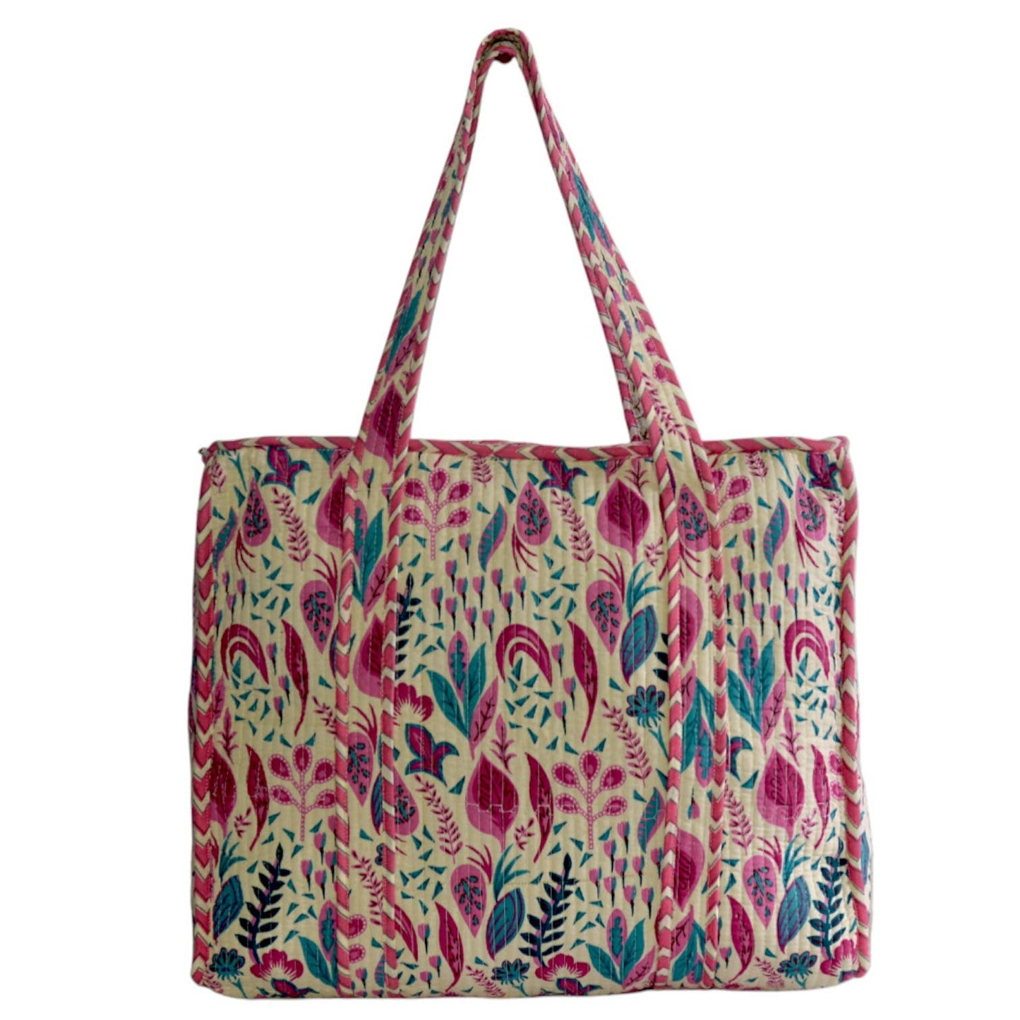 Floral Quilt Messenger Bag