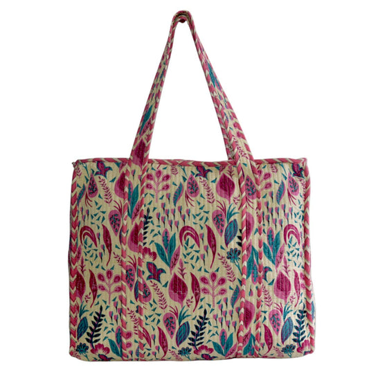 Floral Quilt Messenger Bag