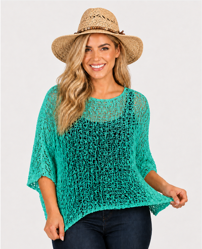 POPCORN KNIT OVERSIZED TOP