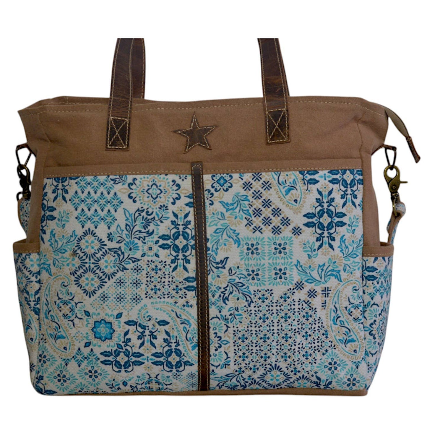 Canvas & Leather Pallet Messenger Bag