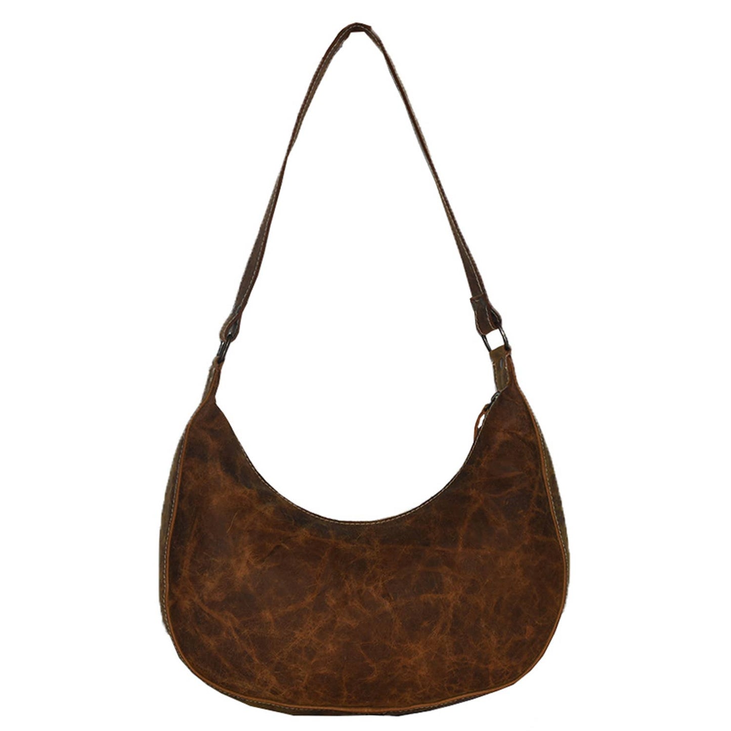 Leather Hairon Rizo Wristlet Bag