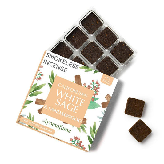 California White Sage & Sandalwood Incense Bricks Refills