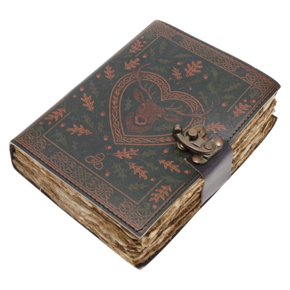 Deer Print Leather Journal 12.5cm x 17.5cm