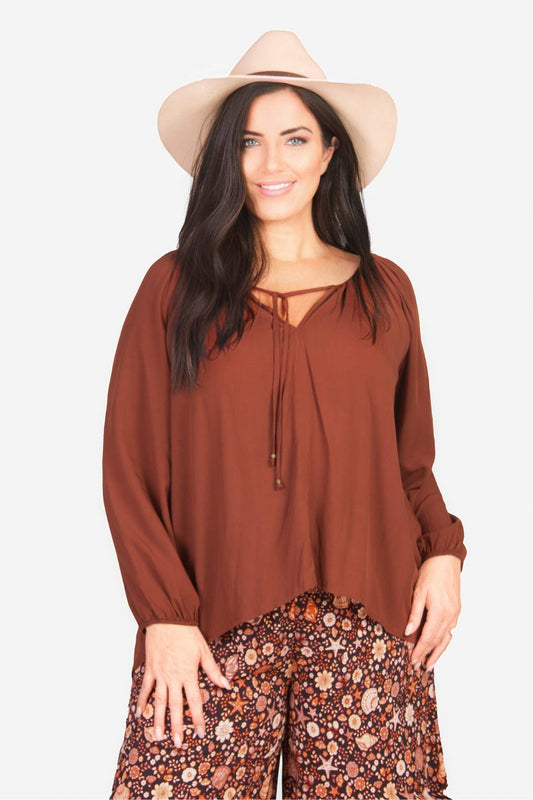 ROSE GYPSY BLOUSE IN RAYON