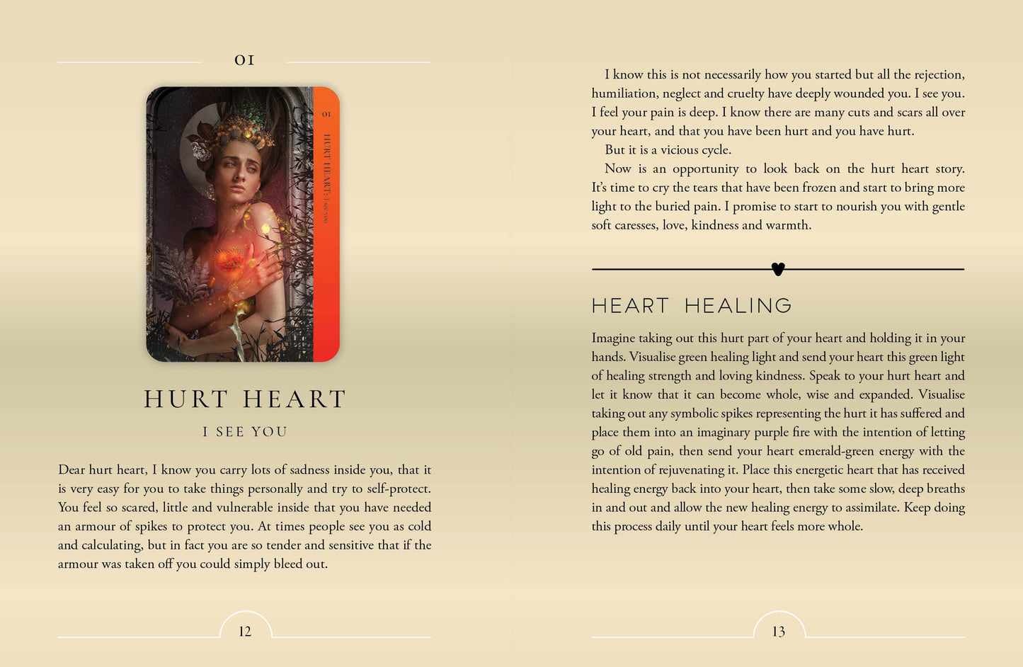 Healing Heart Oracle: 36 Gilded Cards & 96 Page Guidebook