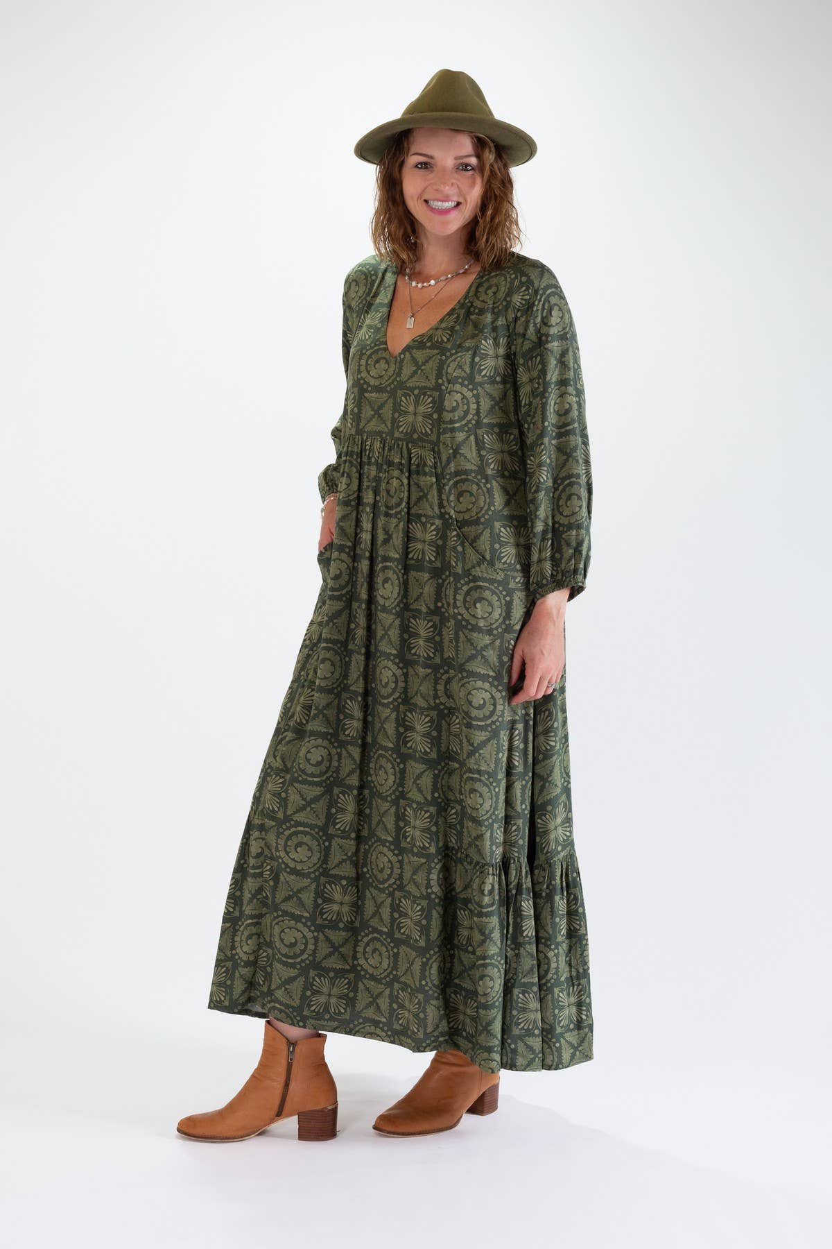 OHIO MAXI DRESS WITH FRILL
