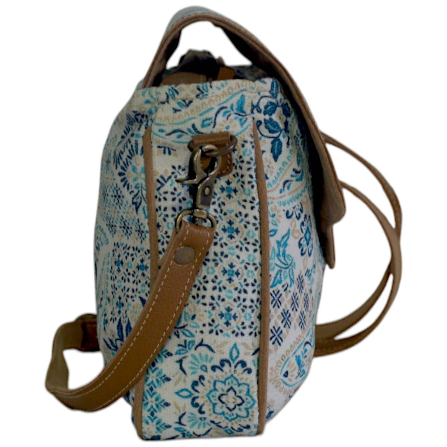 Canvas & Leather Gyrpo Small Crossbody Wrislet Bag