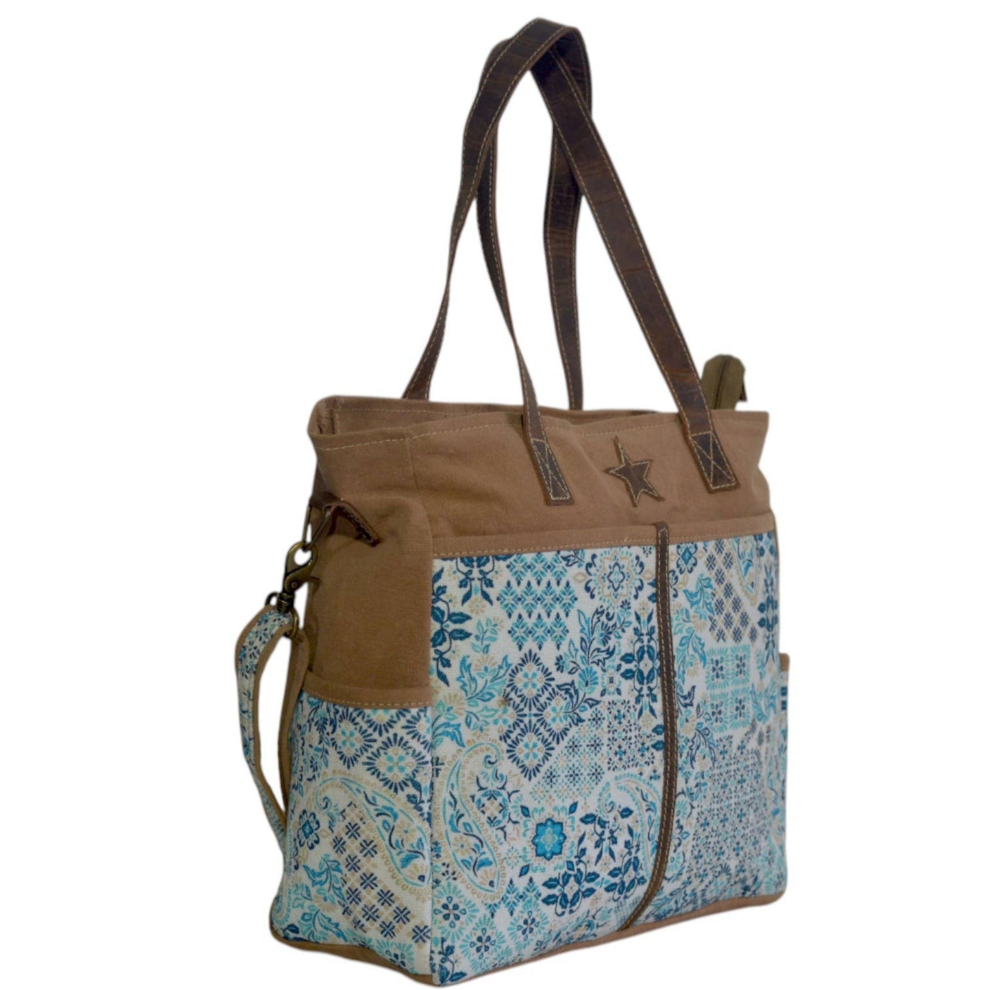 Canvas & Leather Pallet Messenger Bag