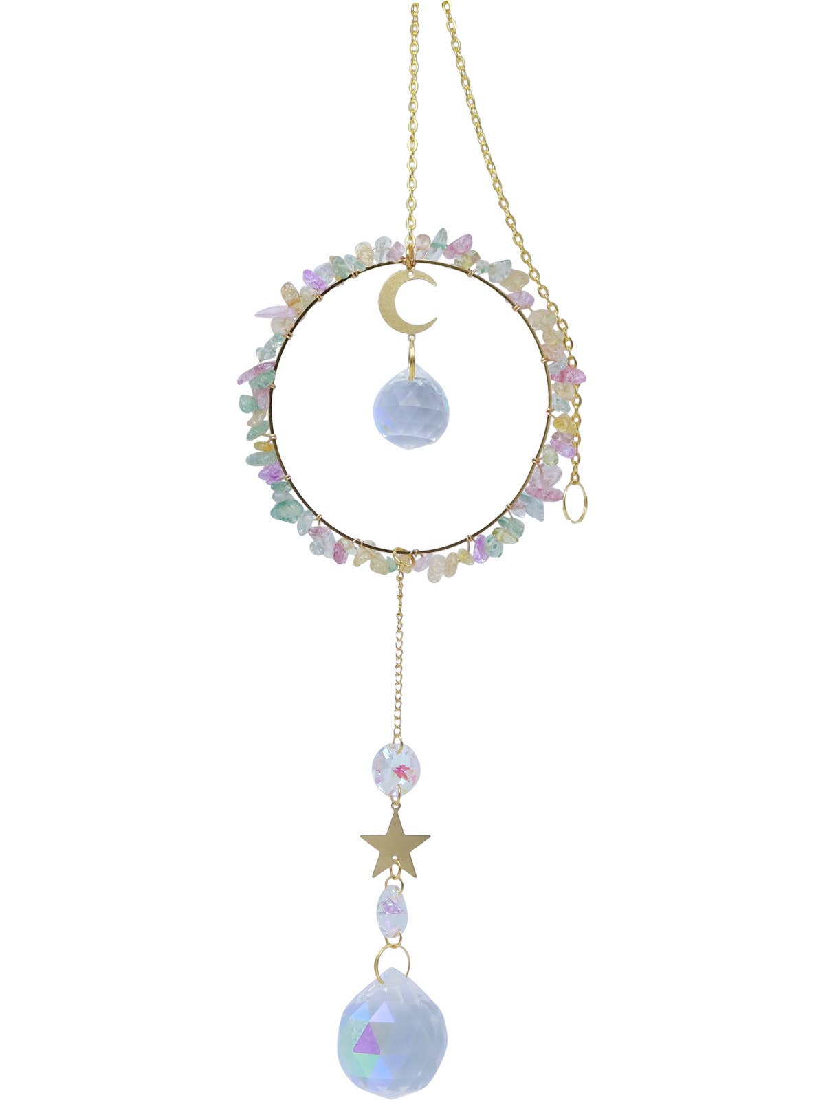 40cm Crystal Suncatcher Rainbow Ring