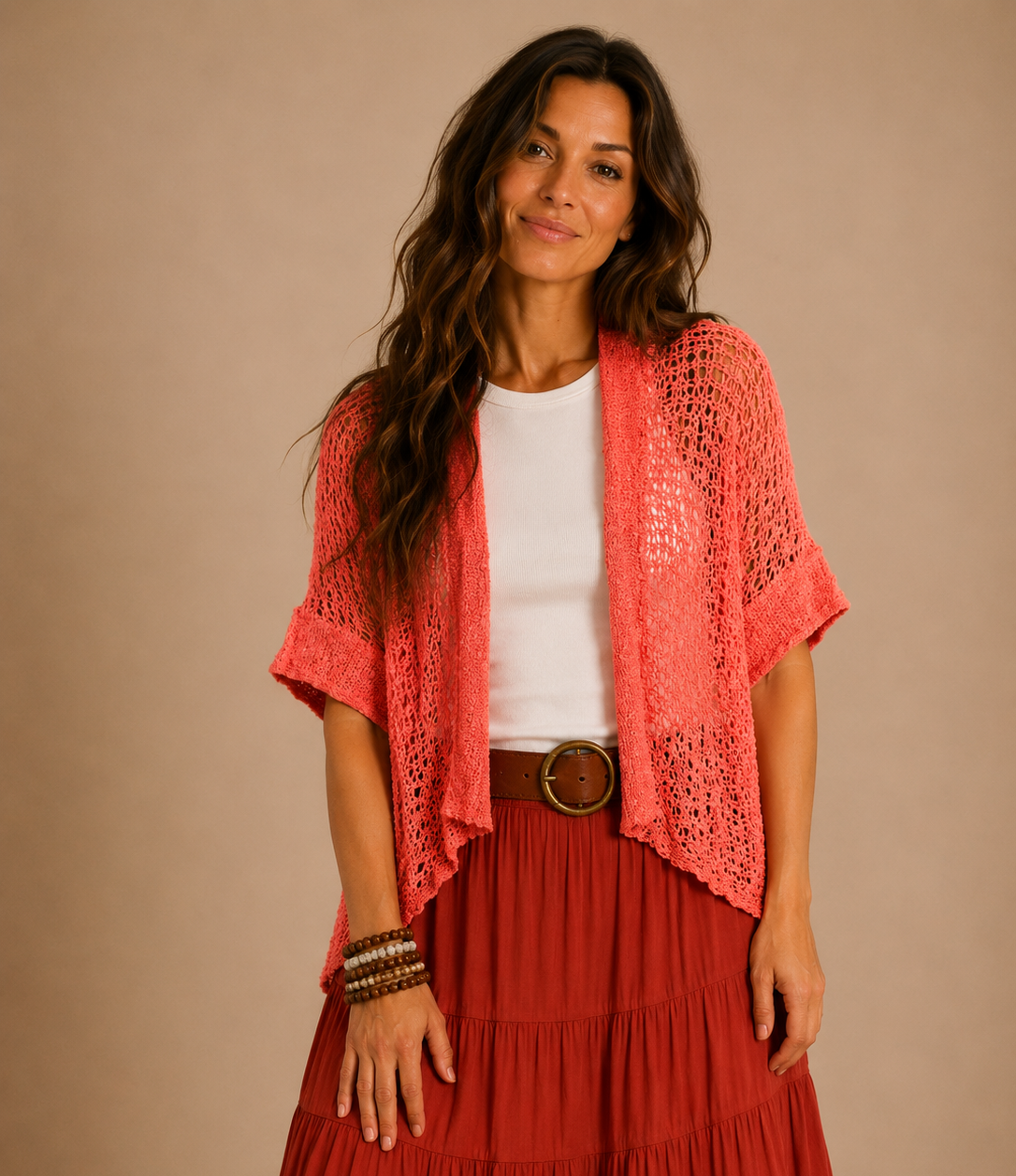 POPCORN KNIT CARDY/SHRUG
