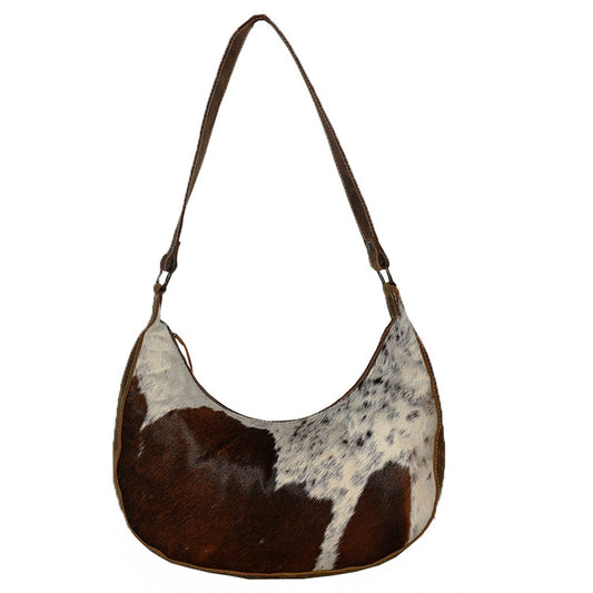 Leather Hairon Rizo Wristlet Bag