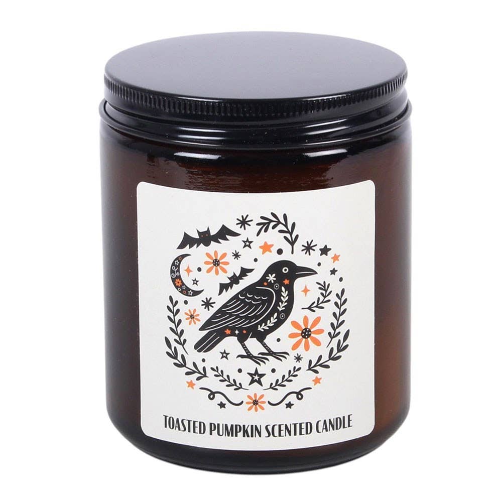 Frightful Folk Raven Toasted Pumpkin Scented Candle
