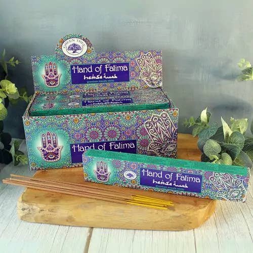 Hands of Fatima Incense 15gms Sticks Green Tree