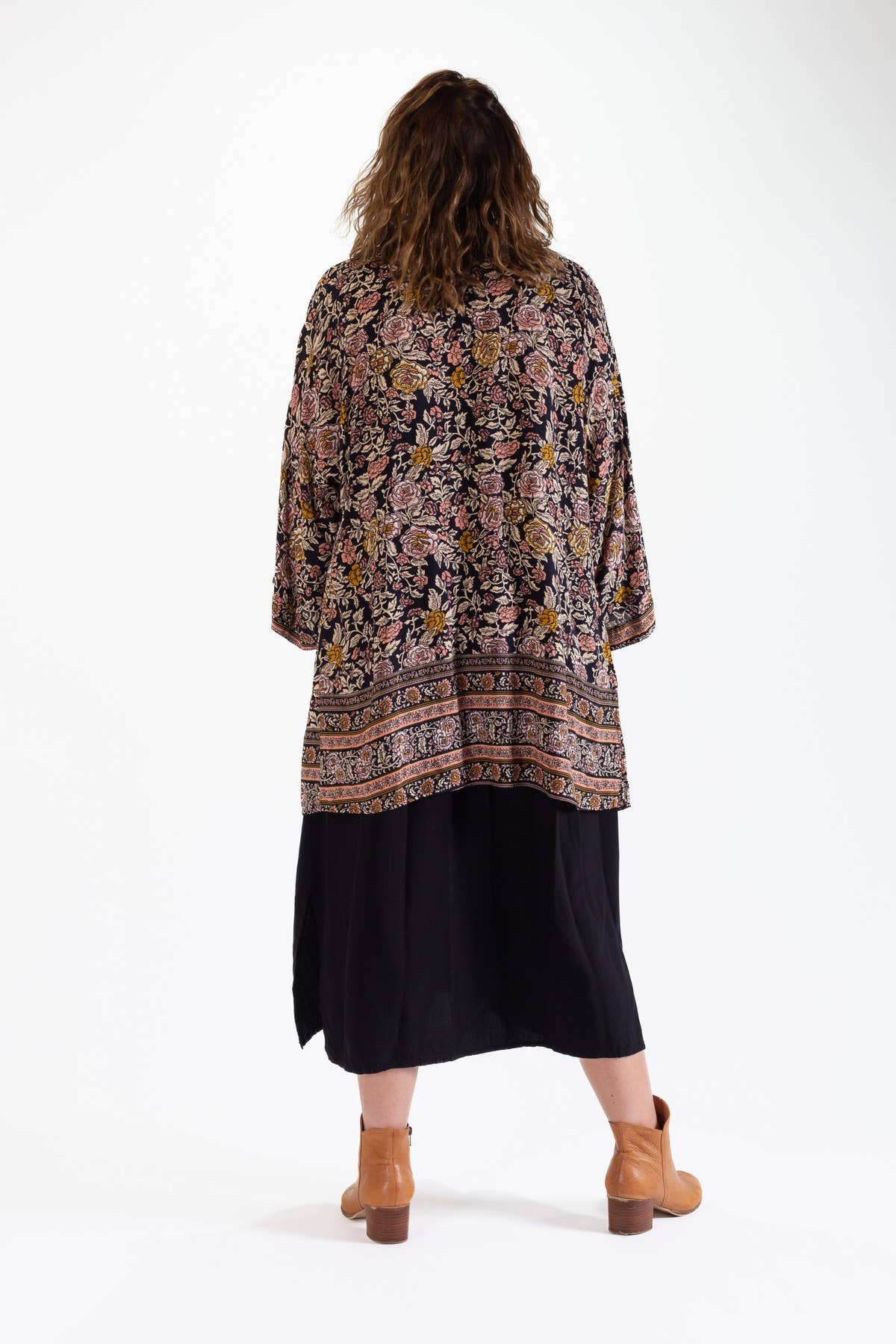 DKM SHORT KIMONO - ROSE PRINT