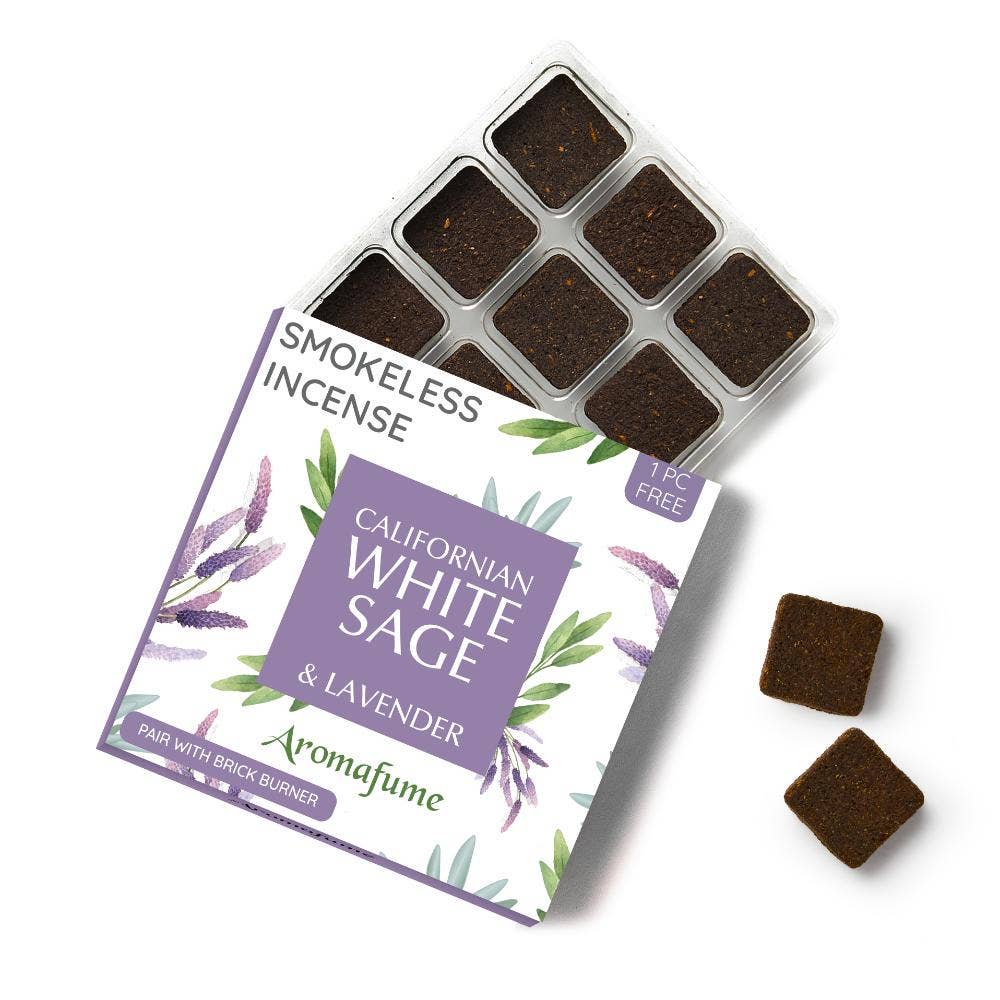 California White Sage & Lavender Incense Bricks Refill Pack