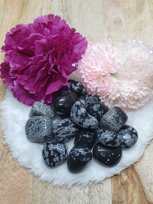 Snowflake Obsidian Tumbled Stone