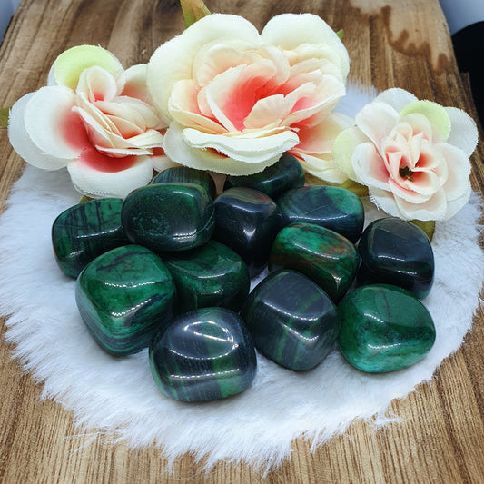 Green Banded Jasper Tumbled Stone