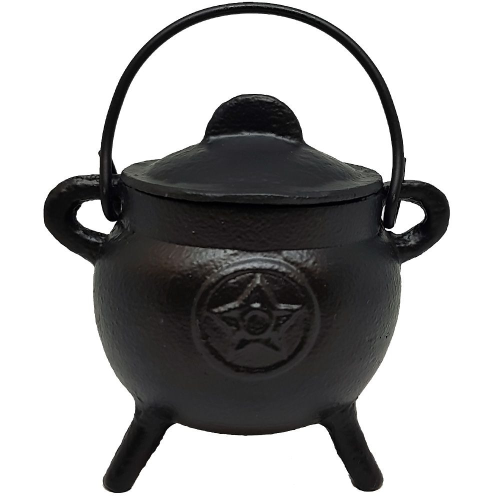 Pentagram Cast Iron Cauldron