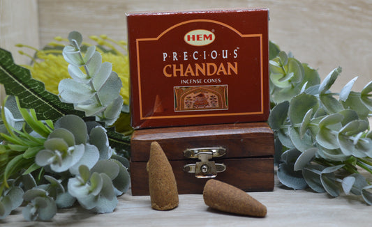Precious Chandan Incense Cones - Hem