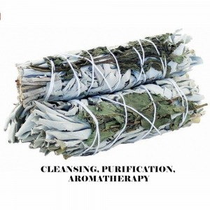 Peppermint and White Sage Smudge Stick - 10cm